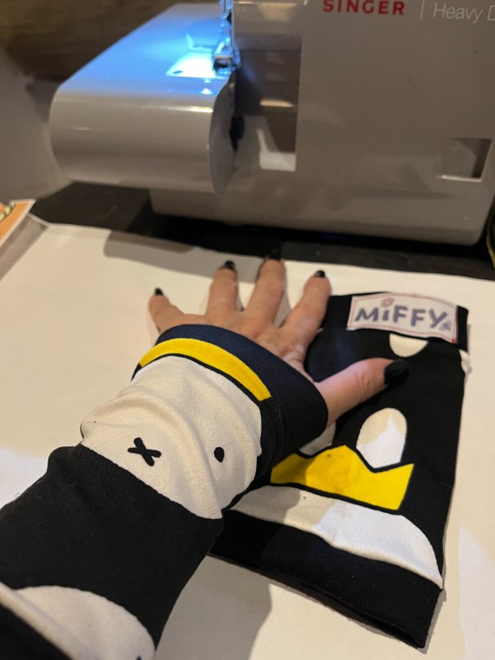 Handmade Miffy Upcycled Wrist Cuffs - Picture 3 of 4
